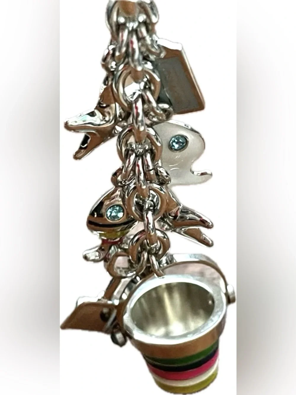 COACH Legacy “Day At The Beach” Bag Charm Keychain Fob #92097 - Like New